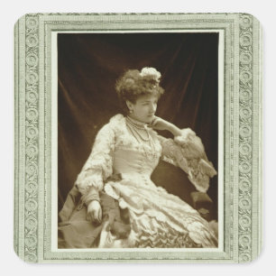 Sarah Bernhardt (1844-1923)、'Galerie Contempから スクエアシール