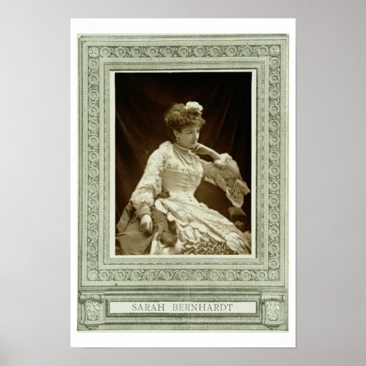 Sarah Bernhardt (1844-1923)、'Galerie Contempから ポスター (正面)