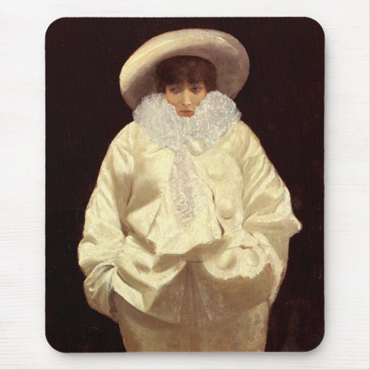 Sarah Bernhardt as Pierrot (悲しいピエロ) マウスパッド (正面)