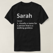 SARAH Definition Personalized Name Funny Birthday Tシャツ (デザイン正面)