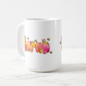 Sarah - Floral and Bee Design Mug コーヒーマグカップ (正面左)