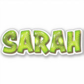 Sarah Name Kiwi Design Aufkleber Sticker シール (正面)