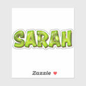 Sarah Name Kiwi Design Aufkleber Sticker シール (シート)