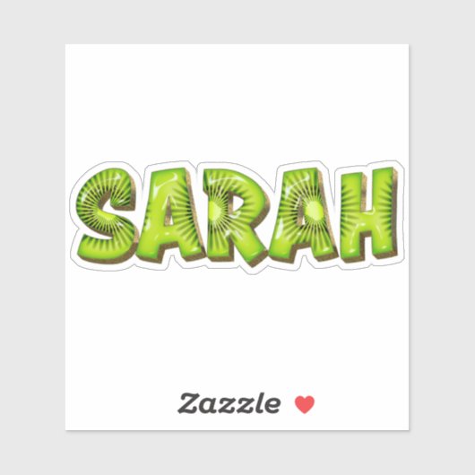 Sarah Name Kiwi Design Aufkleber Sticker シール (シート)