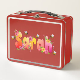 Sarah - Personalized Bee Lunch Box メタルランチボックス