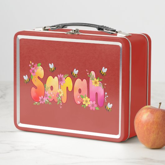 Sarah - Personalized Bee Lunch Box メタルランチボックス (インサイチュ)