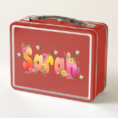 Sarah - Personalized Bee Lunch Box メタルランチボックス (裏面)