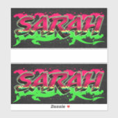 Sarah Vorname Name Graffiti Aufkleber Sticker シール (シート)