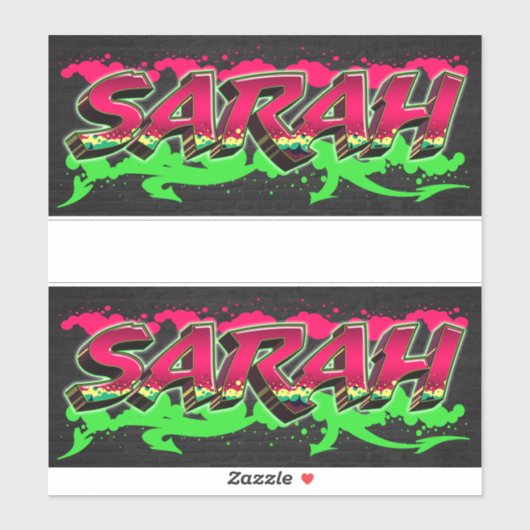 Sarah Vorname Name Graffiti Aufkleber Sticker シール (シート)