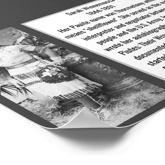 Sarah Winnemucca Native American Author Leader ポスター (角)