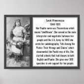 Sarah Winnemucca Native American Author Leader ポスター (正面)