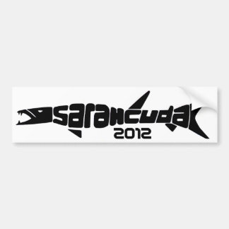 Sarahcudaの黒いバンパーステッカー バンパーステッカー