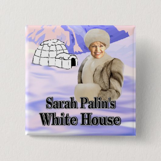 sarahsの白の家 缶バッジ (正面)