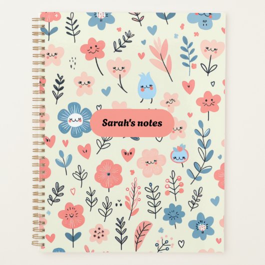 Sarah's Notesかわいいフローラ プランナー手帳 (正面)