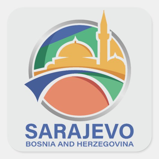 Sarajevo Bosnia and Herzegovina スクエアシール (正面)
