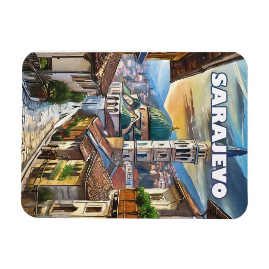 Sarajevo, ville d'espoir et de mémoire マグネット (横)
