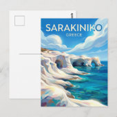 Sarakiniko Beach Greece ポストカード (正面/裏面)