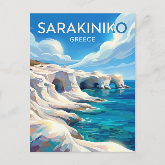 Sarakiniko Beach Greece ポストカード (正面)