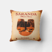 Saranda, Albania Throw Pillow クッション (裏面)