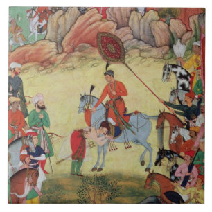 SarangpurのセリウムでAkbarに尊敬を支払っているAdham Khan タイル