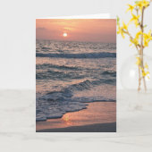 Sarasotaの日没 カード (黄色い花)