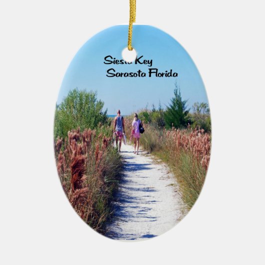 Sarasotaフロリダ セラミックオーナメント (正面)