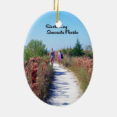 Sarasotaフロリダ セラミックオーナメント (裏面)