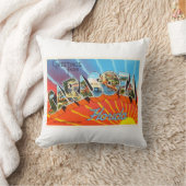 SarasotaフロリダFLの古いヴィンテージ旅行記念品 クッション (ブランケット)