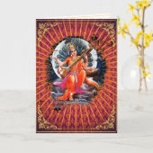 Sarasvati – カード、グリーティング、メモ空白の、 カード (黄色い花)