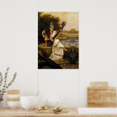 SARASWATI – 芸術と川の神性 ポスター (キッチン)