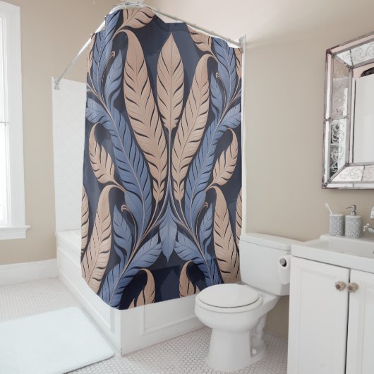 Saraswati Feather Relief シャワーカーテン (インサイチュ)