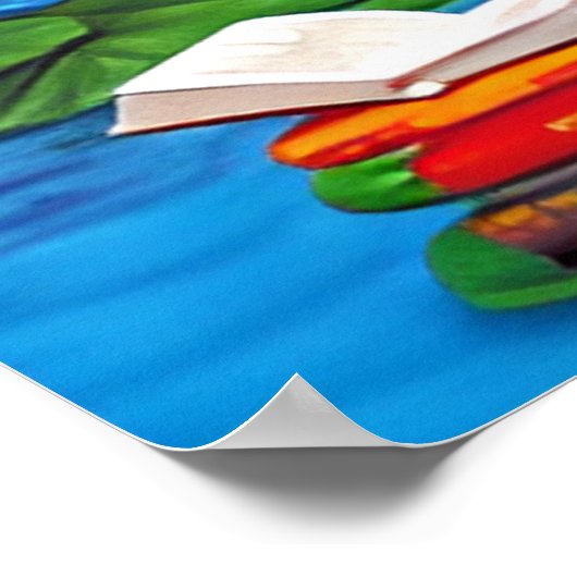 Saraswati Goddess of Art & Education Poster ポスター (角)