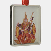Saratheswatheeの学ぶことのヒンズー教の女神 メタルオーナメント (右)