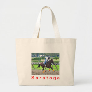 Saratogaの朝のトレーニング ラージトートバッグ