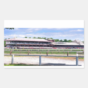 Saratogaの競馬場およびドクレア裁判所 長方形シール