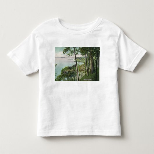 Saratoga湖の眺め# 2 トドラーTシャツ (正面)