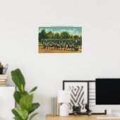 Saratoga Race Track Starting Line View ポスター (ホームオフィス)