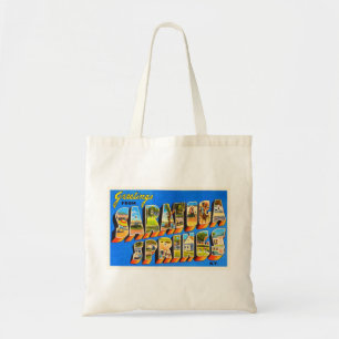 Saratoga SpringsニューヨークNY古い旅行記念品 トートバッグ