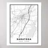 Saratoga Springs Map ポスター (正面)