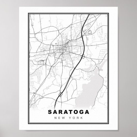 Saratoga Springs Map ポスター (正面)