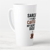 Sarcasm and Caffeine: My Recipe for Success - Funn カフェラテマグ (左アングル)