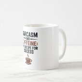 Sarcasm and Caffeine: My Recipe for Success - Funn コーヒーマグカップ (正面右)