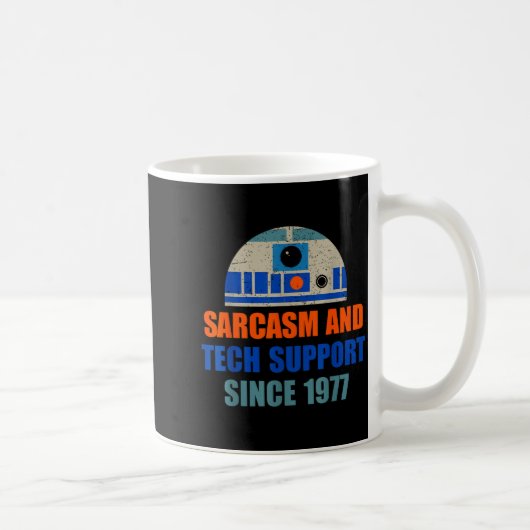 Sarcasm And Tech-suprt Since-1977 Funny Design コーヒーマグカップ (右)