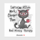 Sarcasm & Attitude Funny Cat Lover Gift  シール (シート)