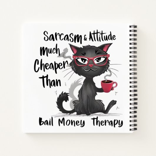 Sarcasm & Attitude Funny Cat Lover Gift  ノートブック (裏面)