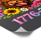 Sarcasm Highland Cow Happy New 250 Years American  ポスター (角)