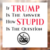 Sarcastic Anti Trump Protest Statement  ウィンドウサイン (シート2)