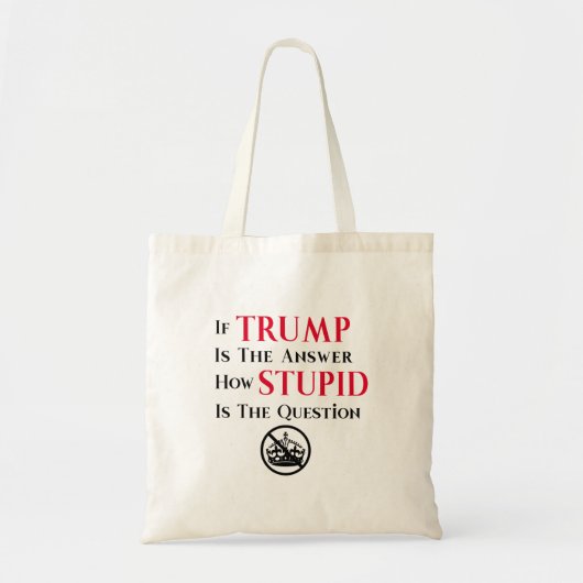 Sarcastic Anti Trump Protest Statement  トートバッグ (正面)