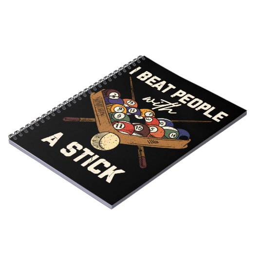 Sarcastic Billiard 8 Ball Humor Pool ノートブック (左側)