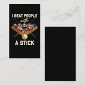 Sarcastic Billiard 8 Ball Humor Pool 名刺 (正面/裏面)